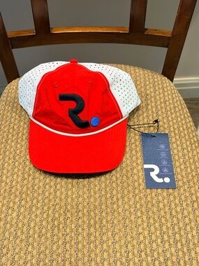 NWT Felix Rex Hat Cap Red White One Size Adjustable Athletic Quick Dry Golf Fit
